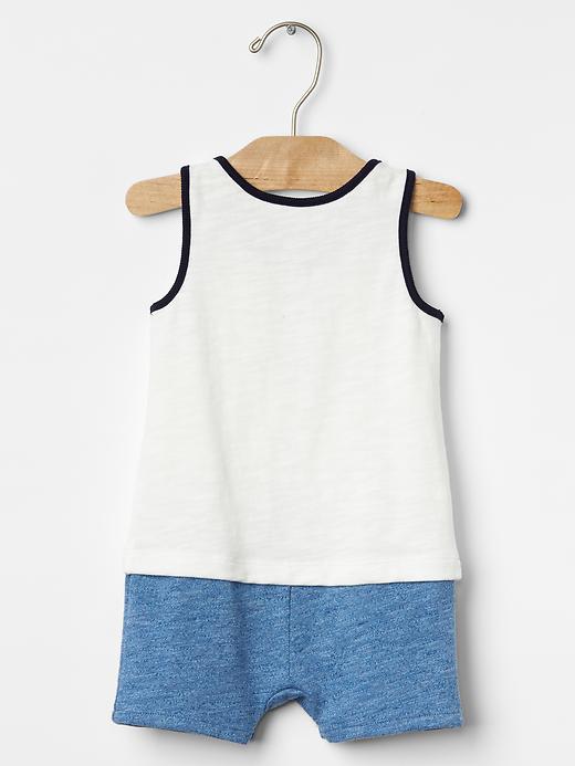 2 of 8 showing, with the color white of product Anchor tank layer shortie one-piece