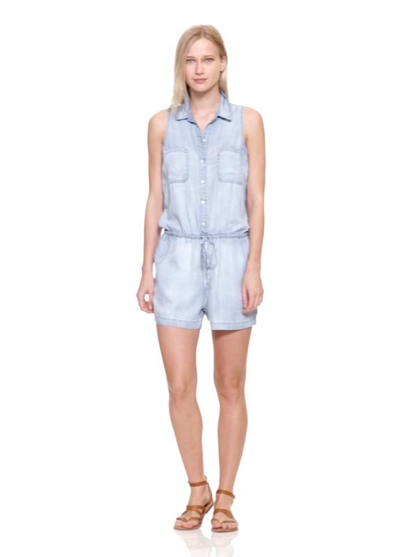 Женские комбинезоны Gap 1969 TENCEL™ denim sleeveless romper — фото 6