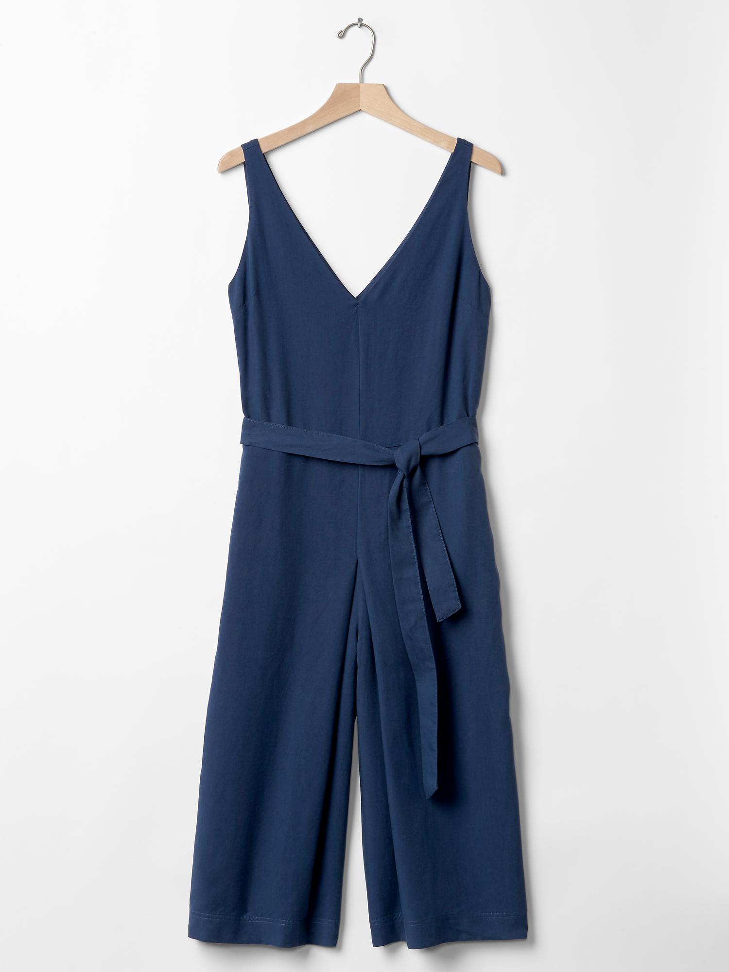 Gap TENCEL™ linen culotte jumpsuit — фото 5