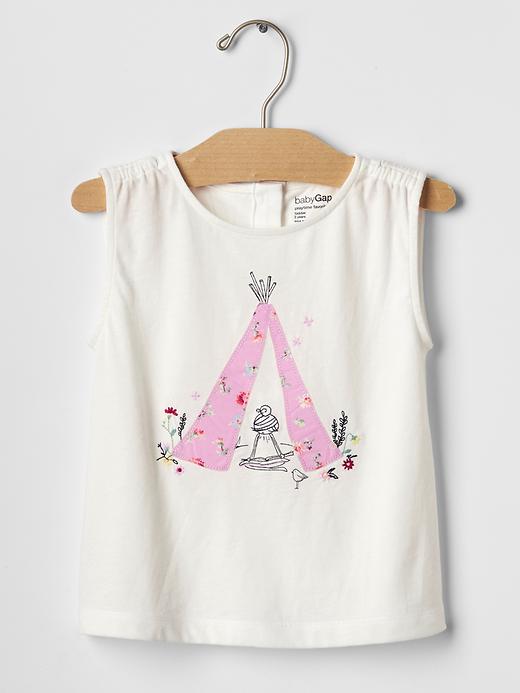 1 of 8 showing, with the color new off white of product Embellished graphic tee