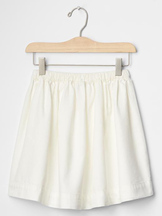 2 of 8 showing, with the color new off white of product 1969 button chambray flippy skirt