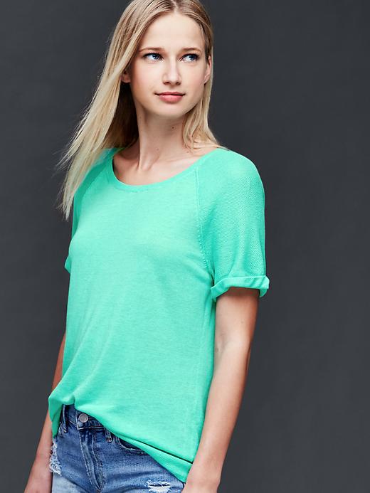1 of 8 showing, with the color southern turquoise of product Raglan sweater
