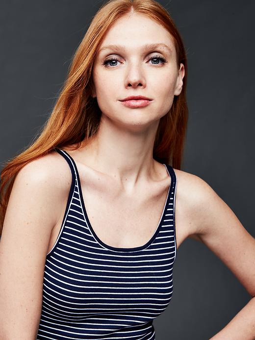 1 of 8 showing, with the color true indigo stripe of product Modern stripe cami