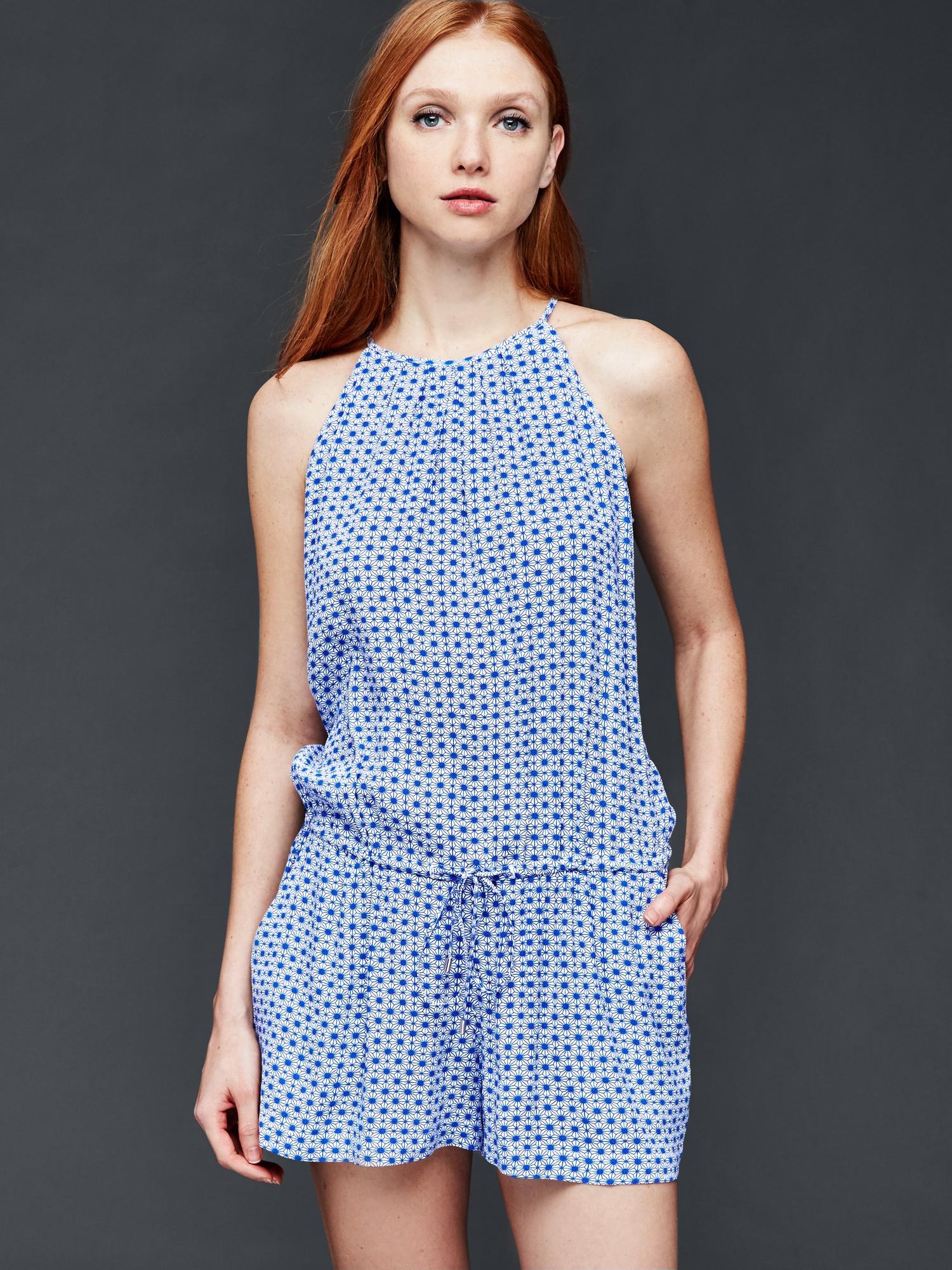Gap Print halter romper