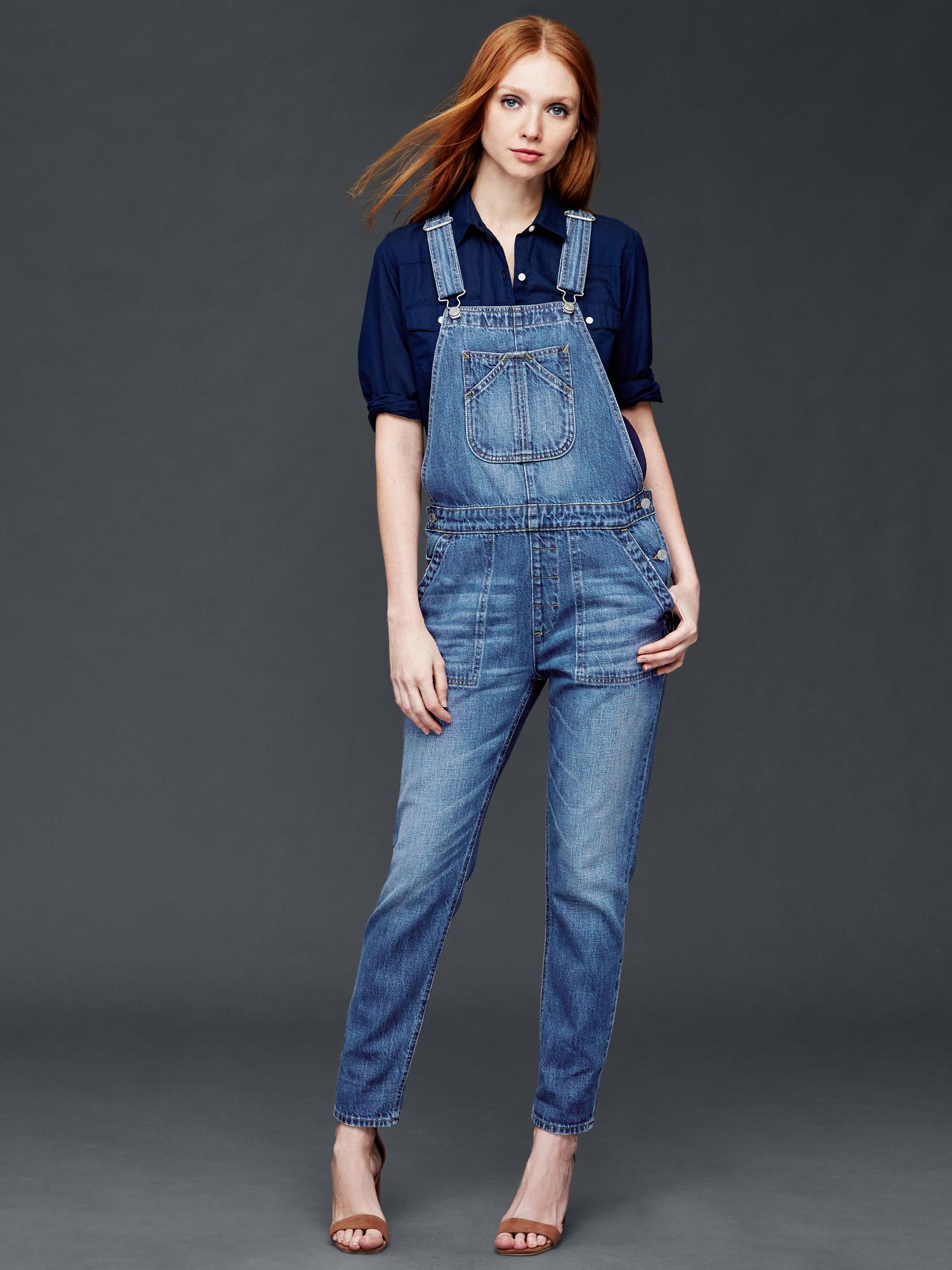 Женские комбинезоны Gap 1969 denim slouch ankle overalls