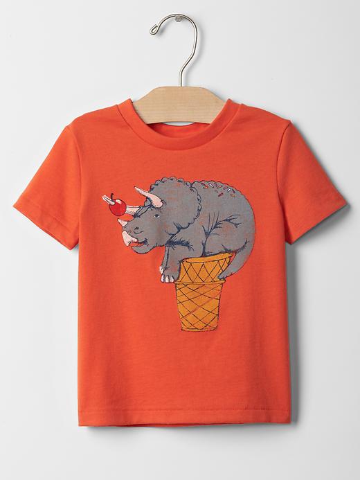 1 of 8 showing, with the color lettermen orange of product Graphic short-sleeve tee