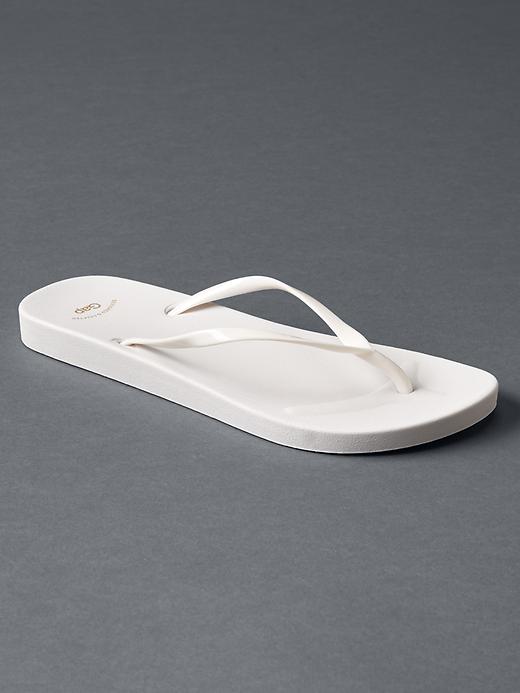 1 of 8 showing, with the color optic white of product Rubber flip flops