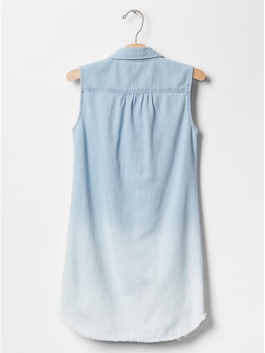 Image number 2 showing, 1969 sleeveless denim shirtdress