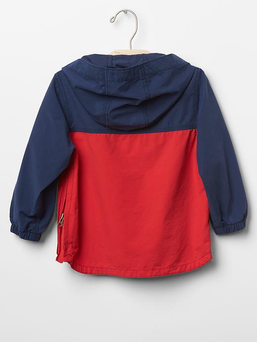 2 of 8 showing, with the color comet blue of product Americana colorblock anorak