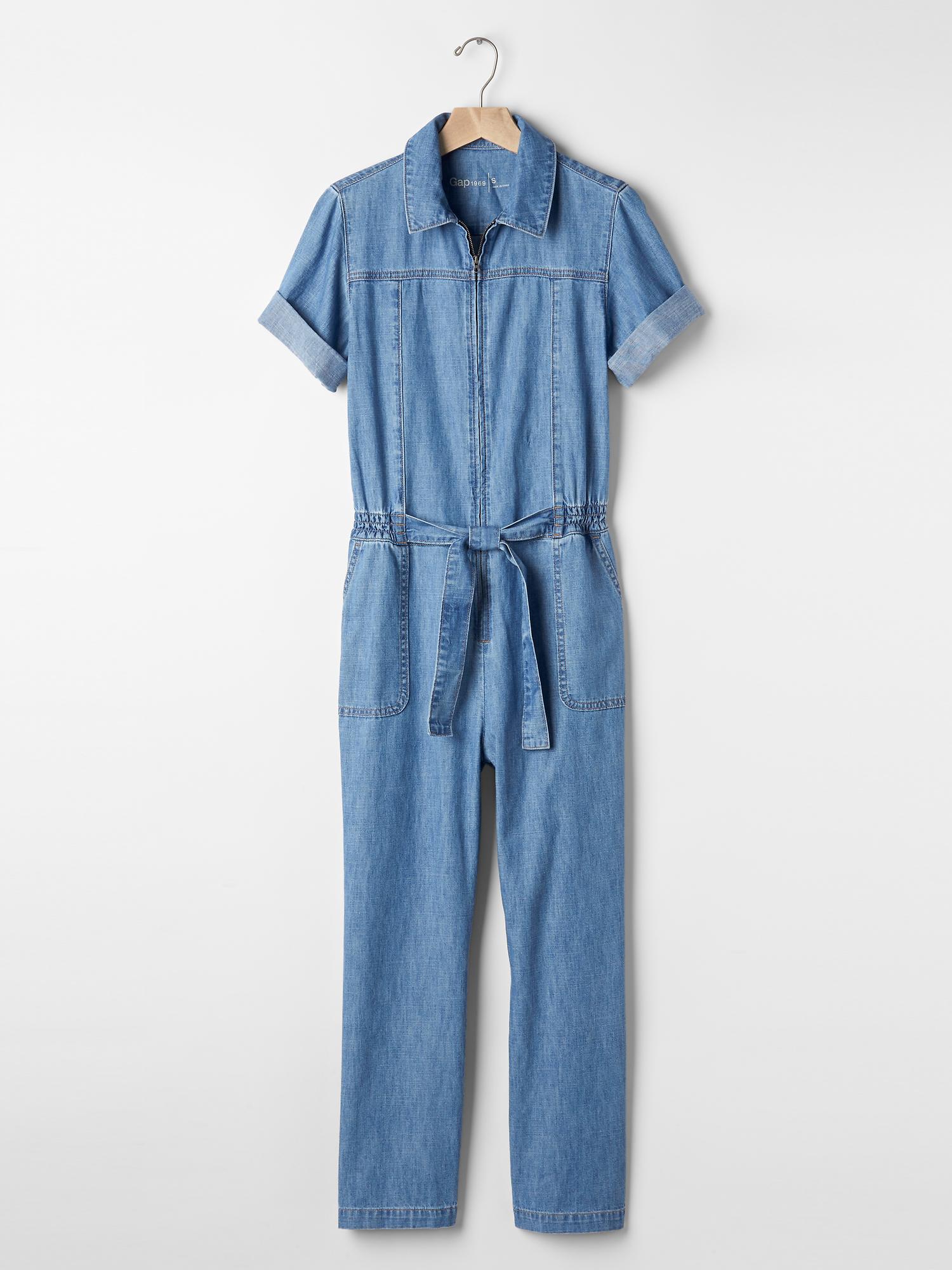 Gap 1969 denim short zip jumper — фото 3
