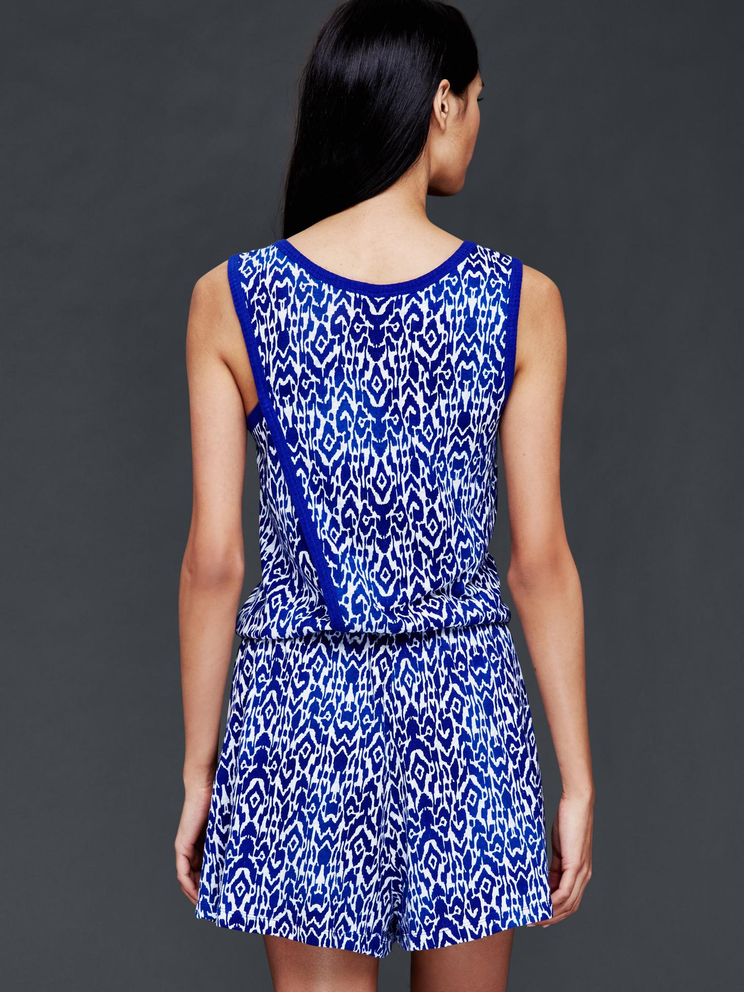 Gap Linen-cotton print skort romper — фото 2