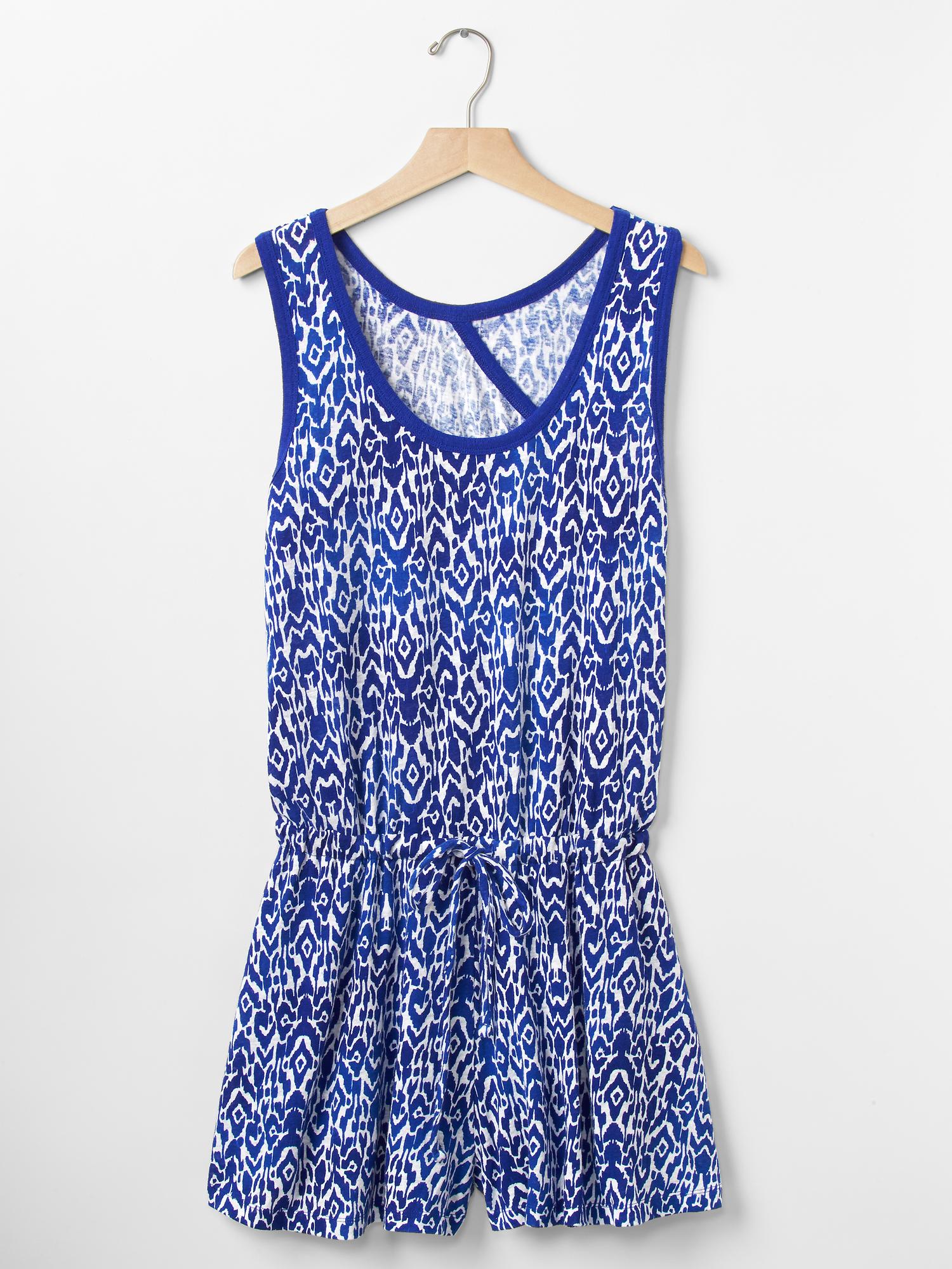 Gap Linen-cotton print skort romper — фото 5