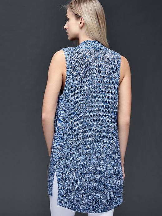 2 of 8 showing, with the color blue twist of product Sweater vest