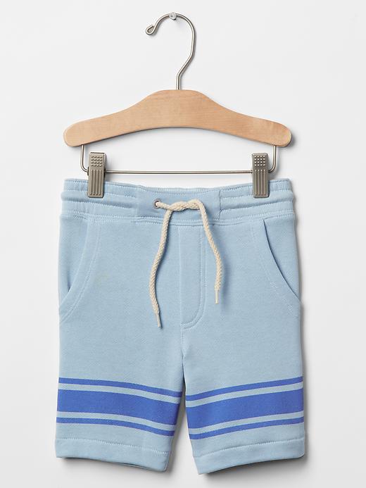 1 of 8 showing, with the color light blue shadow of product Athletic stripe shorts