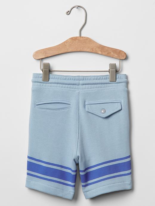 2 of 8 showing, with the color light blue shadow of product Athletic stripe shorts