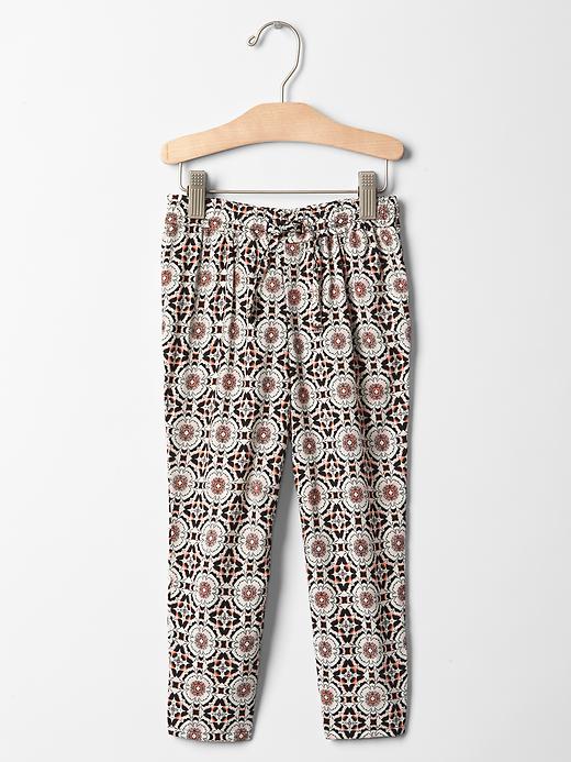 1 of 8 showing, with the color true black of product Floral mosaic pants