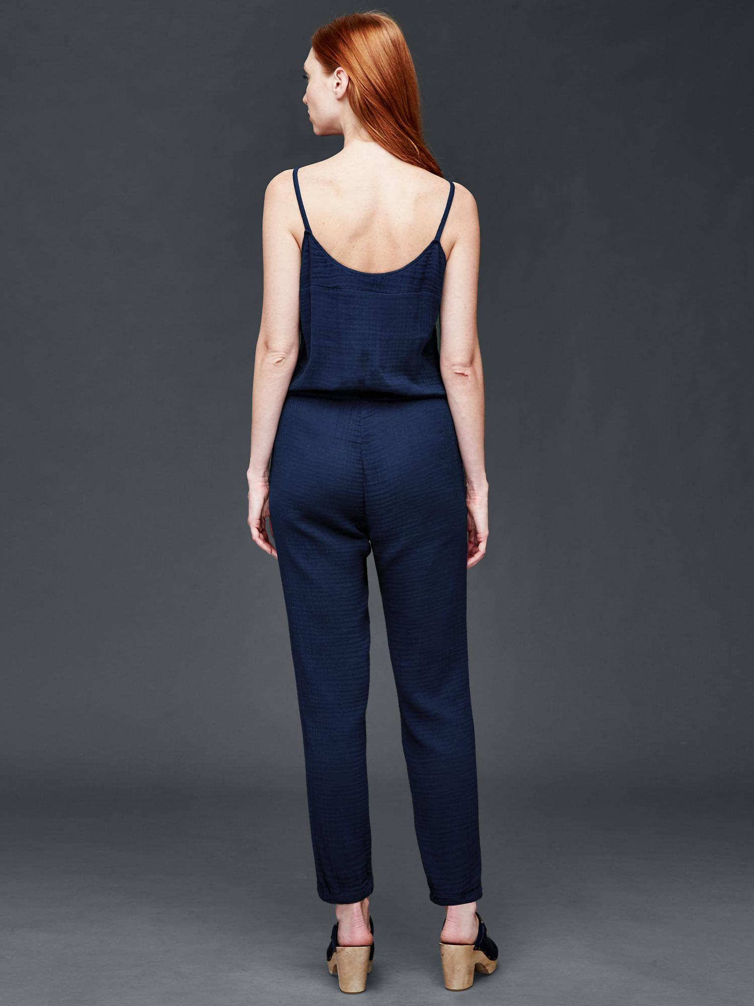 Женские комбинезоны Gap Gauzy cotton jumpsuit — фото 2