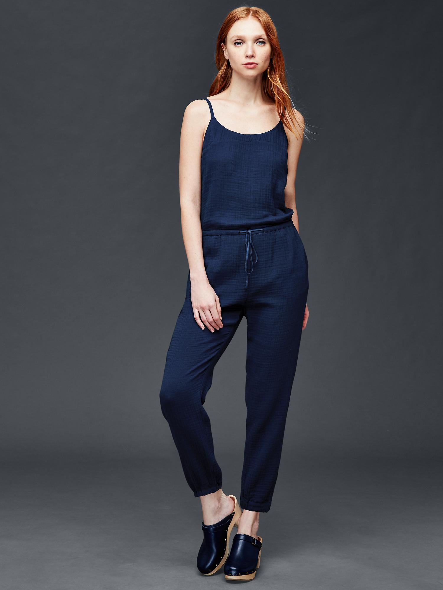 Женские комбинезоны Gap Gauzy cotton jumpsuit
