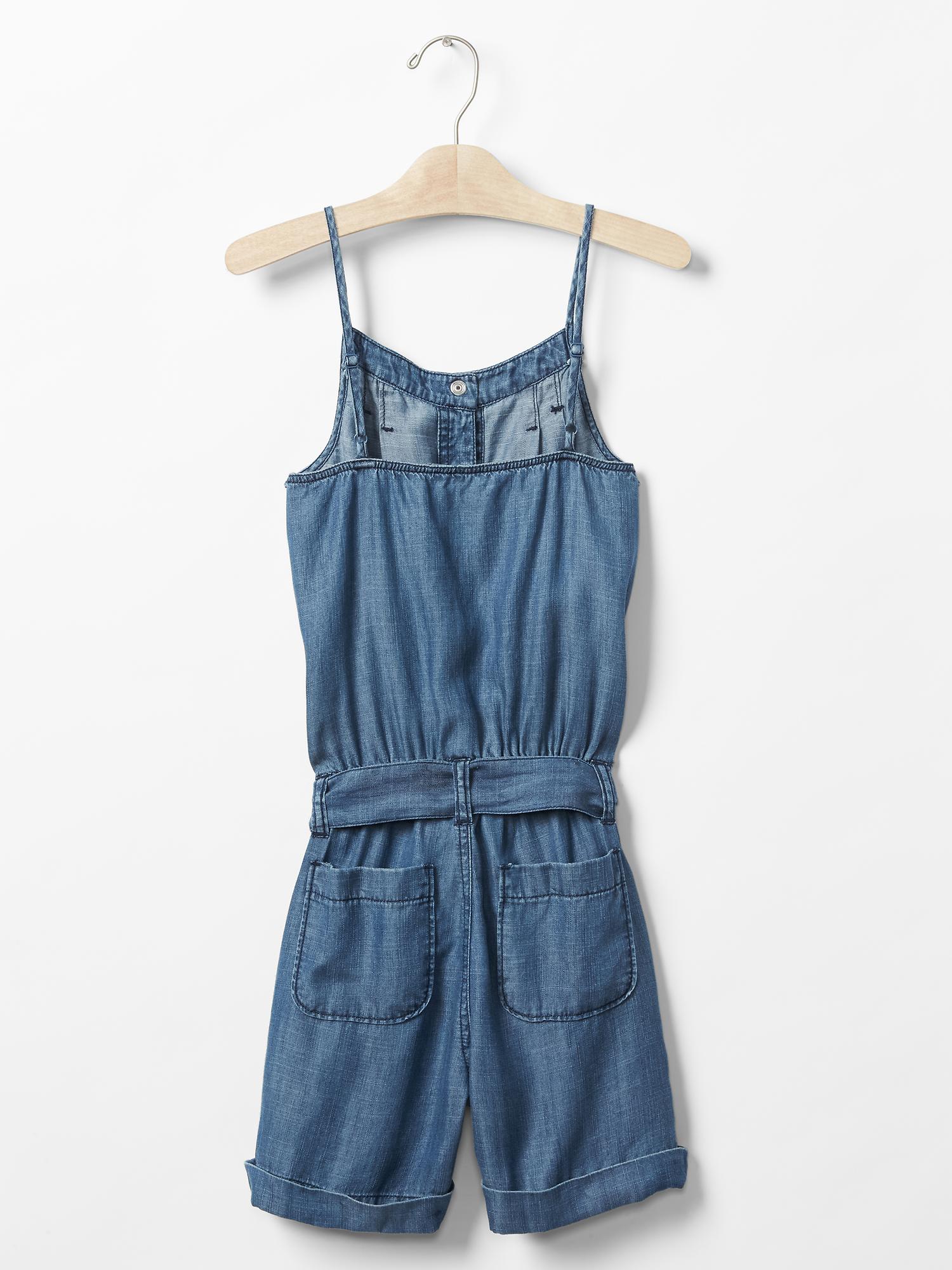 Analogie Denim Capsule Boys Romper - Blue Tencel main image 0