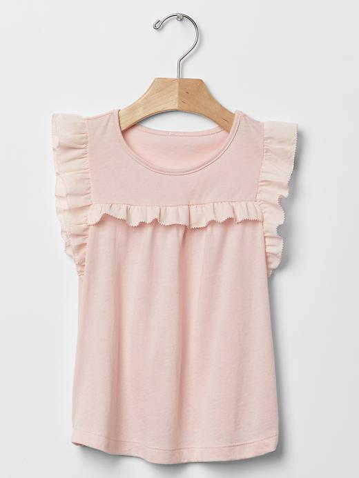1 of 8 showing, with the color misty rose of product Ruffle flutter top