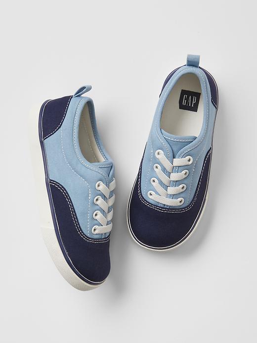 1 of 8 showing, with the color blue stone of product Classic slip-on trainers