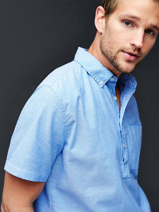 1 of 8 showing, with the color blue combo of product Solid stretch popover