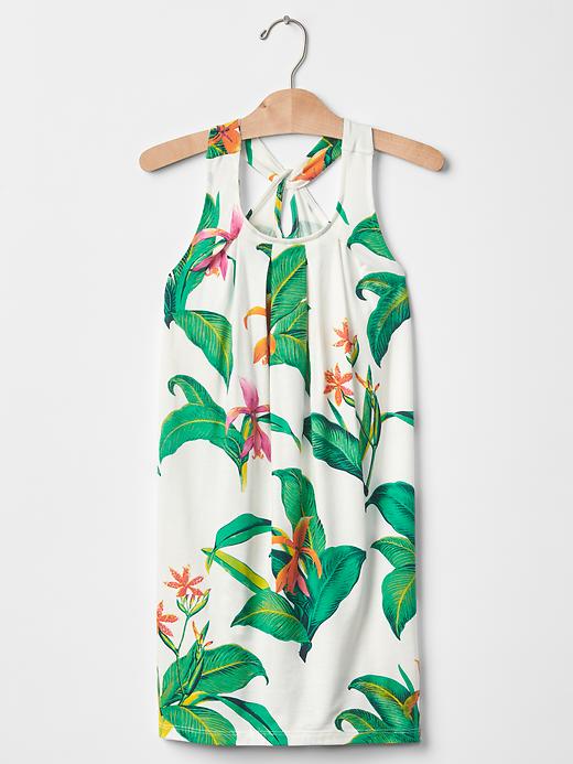 1 of 8 showing, with the color new off white of product Jungle knot-back dress
