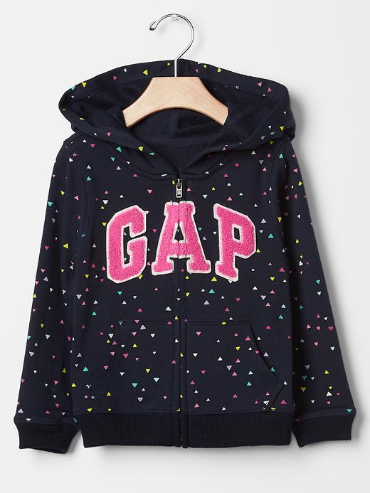 1 of 8 showing, with the color confetti of product Cozy logo zip hoodie