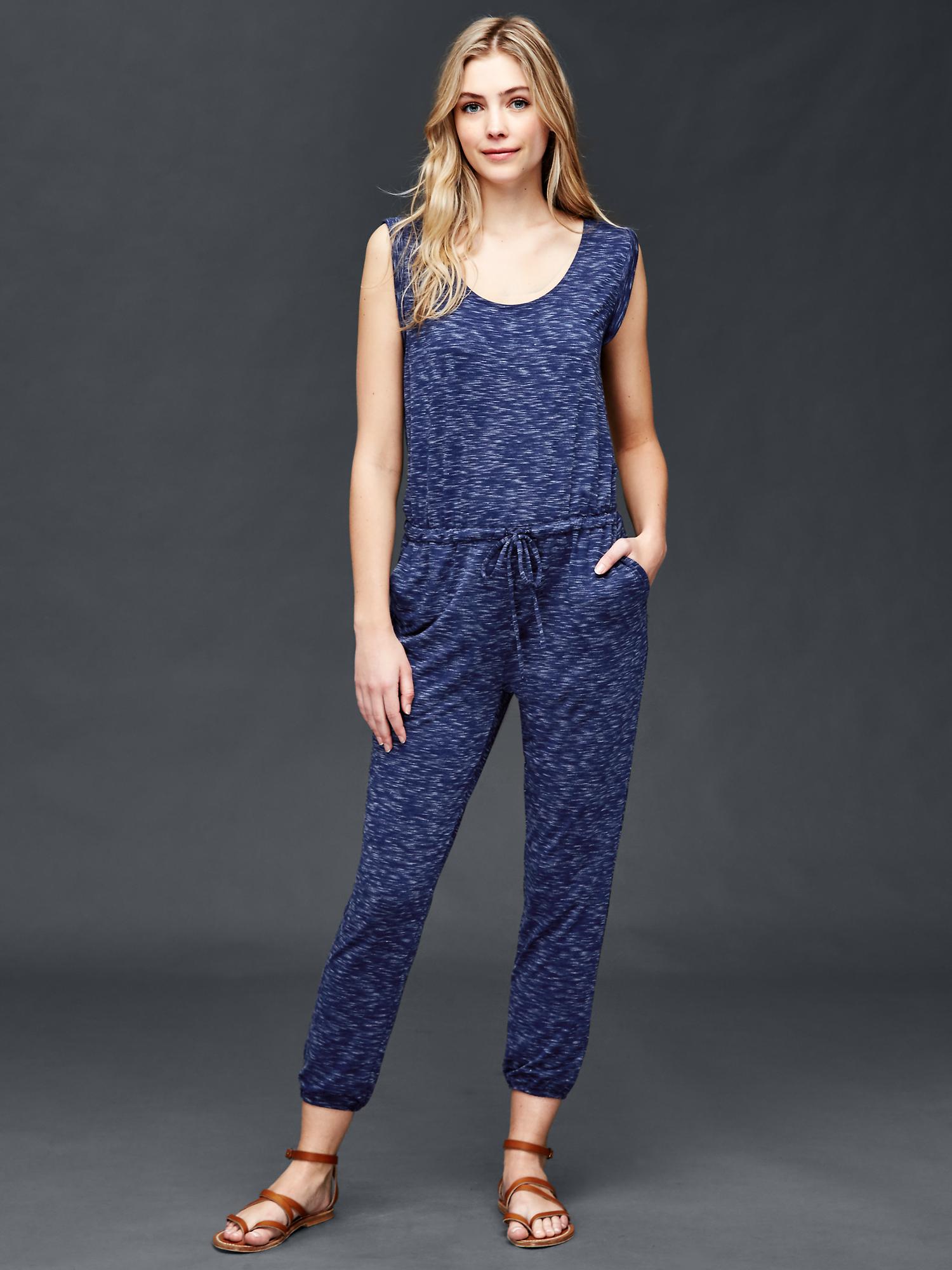 Gap Roll sleeve spacedye jumpsuit