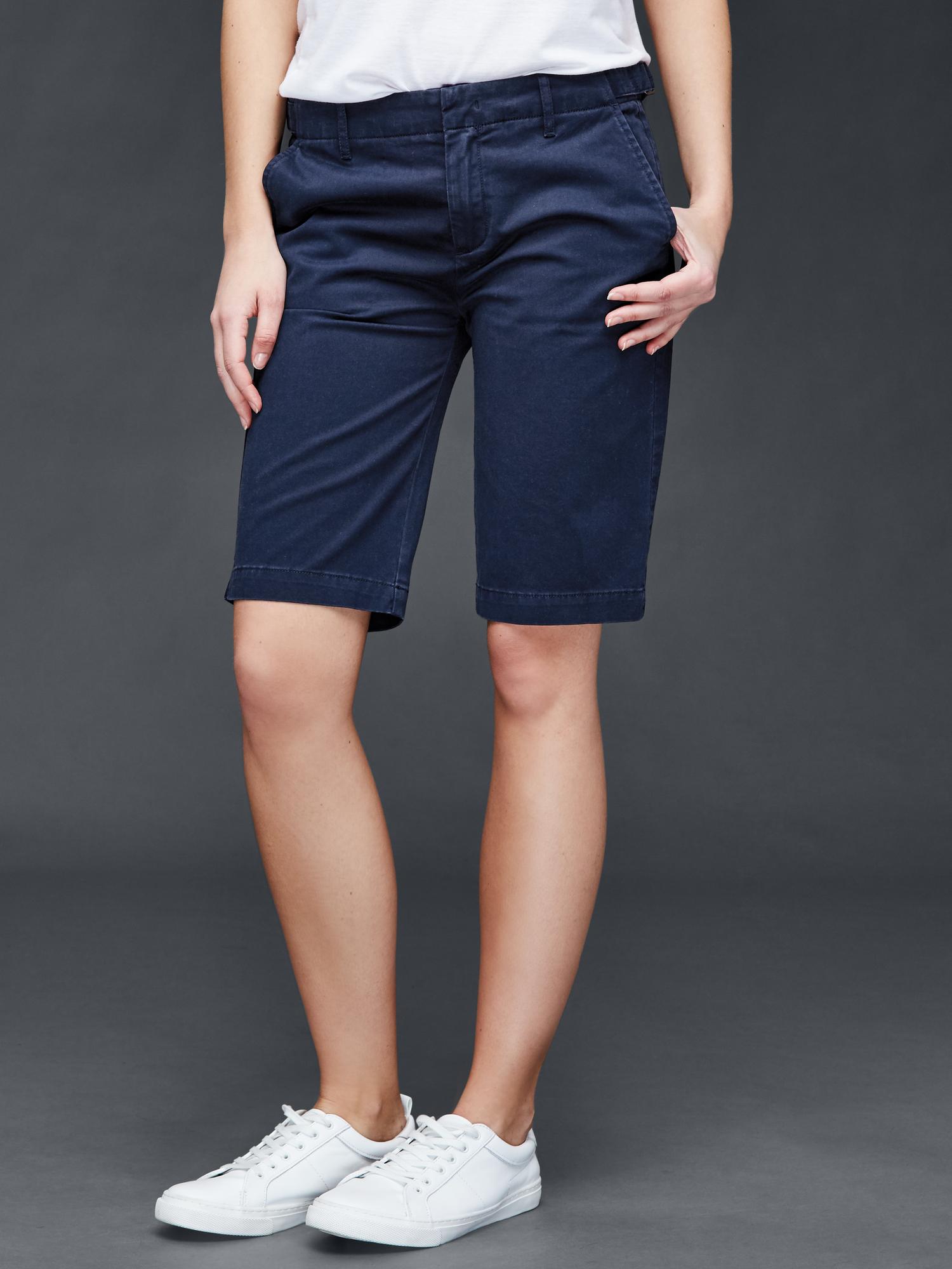 Skinny leg bermuda shorts discount