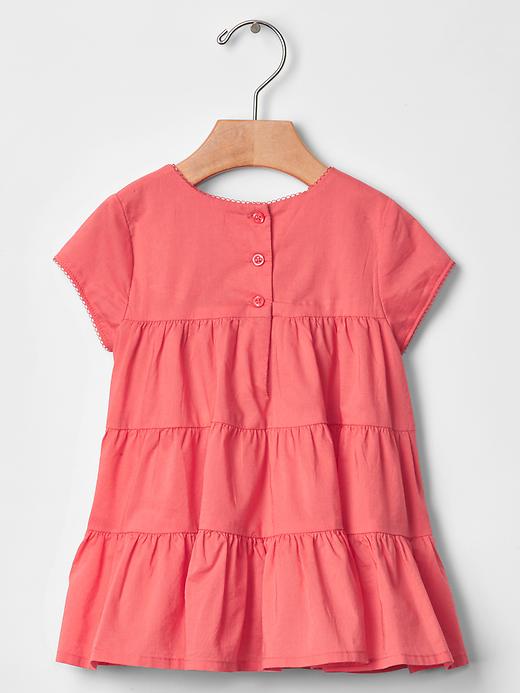 2 of 8 showing, with the color fresh coral of product Embroidered tier dress