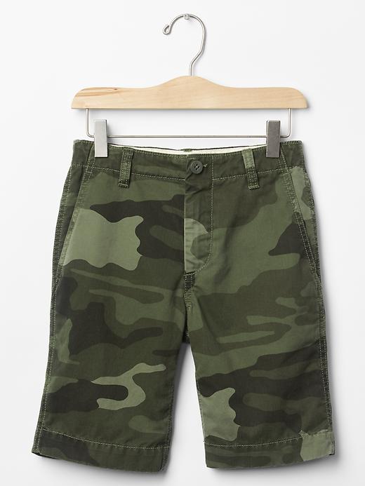 Image number 1 showing, Camo flat front shorts