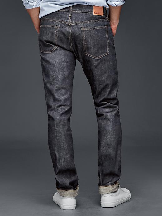 Image number 2 showing, 1969 Japanese selvedge slim fit jeans