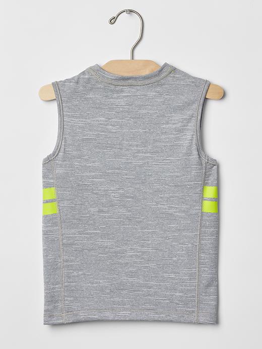 2 of 8 showing, with the color oxide grey of product GapFit toddler heather muscle tank