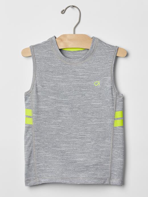 1 of 8 showing, with the color oxide grey of product GapFit toddler heather muscle tank