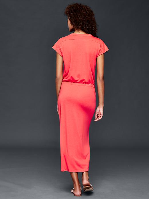2 of 8 showing, with the color rosebush of product Tie-waist maxi dress