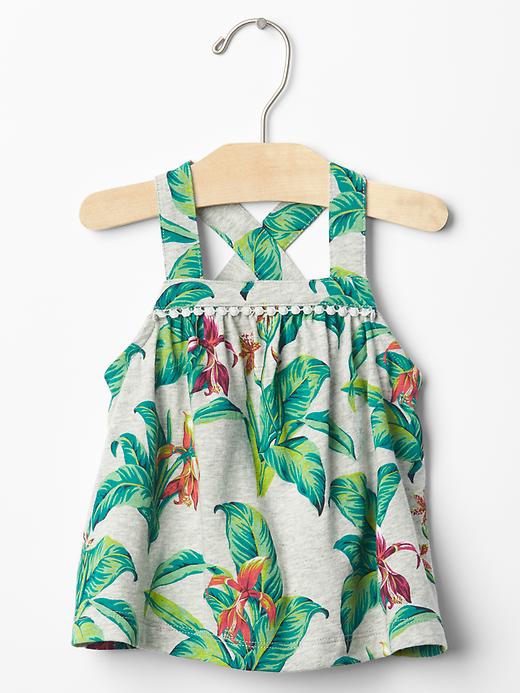 View large product image 1 of 1. Pom-pom print tank