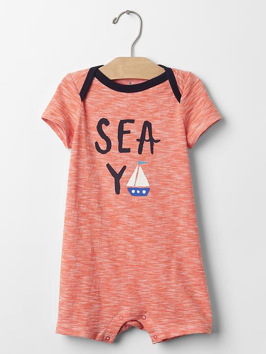 1 of 8 showing, with the color orange of product Sea ya shortie one-piece