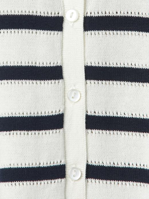 トップス STRIPE CABLE HALF SLEEVE CARDIGAN NENONA Women's Long Sleeve Striped Cardigan Sweaters Button