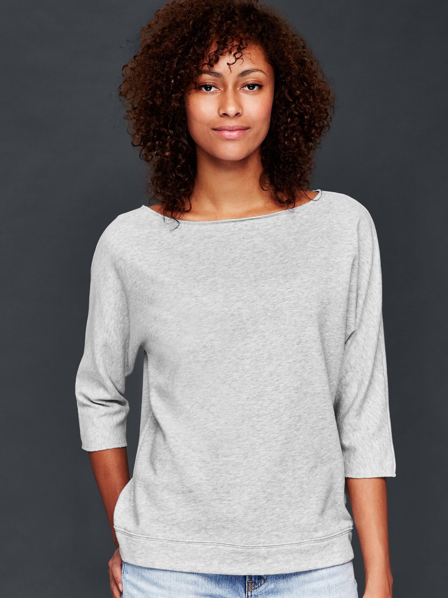 Open online neck sweatshirt