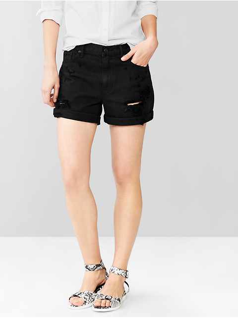 gap boyfriend jean shorts