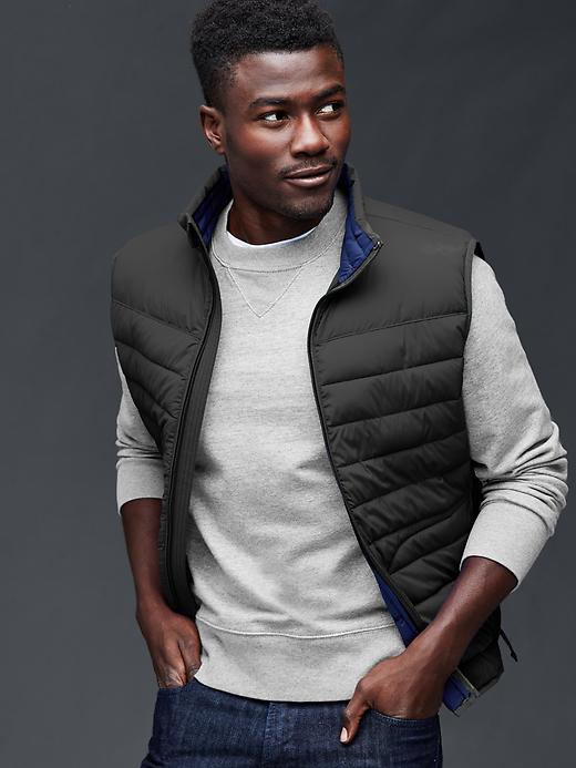 1 of 8 showing, with the color true black of product ColdControl Lite stretch puffer vest