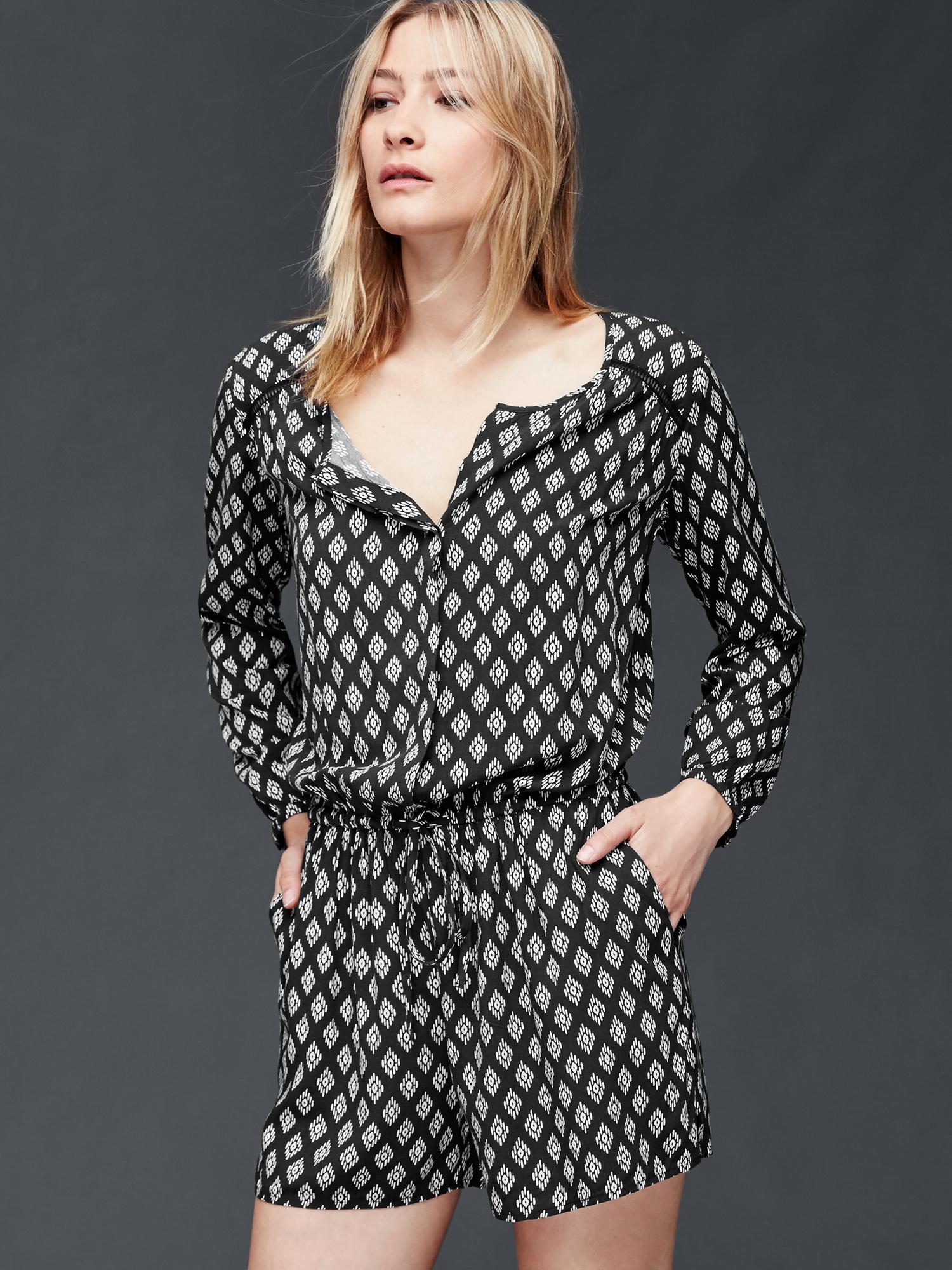 Женские комбинезоны Gap Long sleeve romper