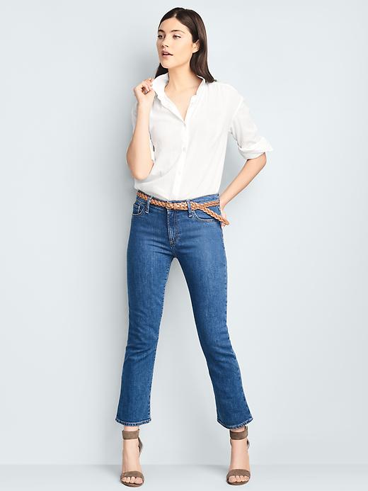 2 of 8 showing, with the color white of product Shirred shirt