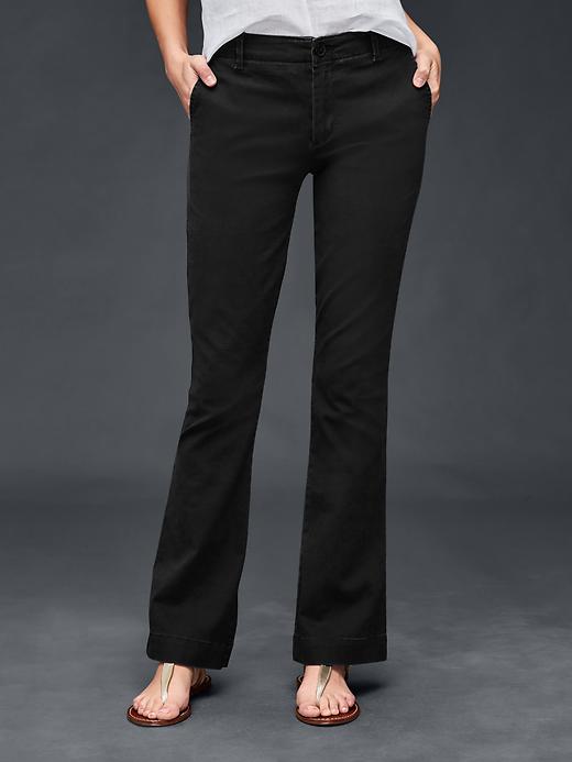 1 of 8 showing, with the color true black of product Summer flare pants
