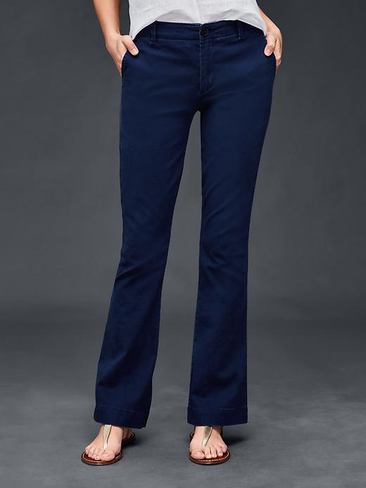 1 of 8 showing, with the color comet blue of product Summer flare pants