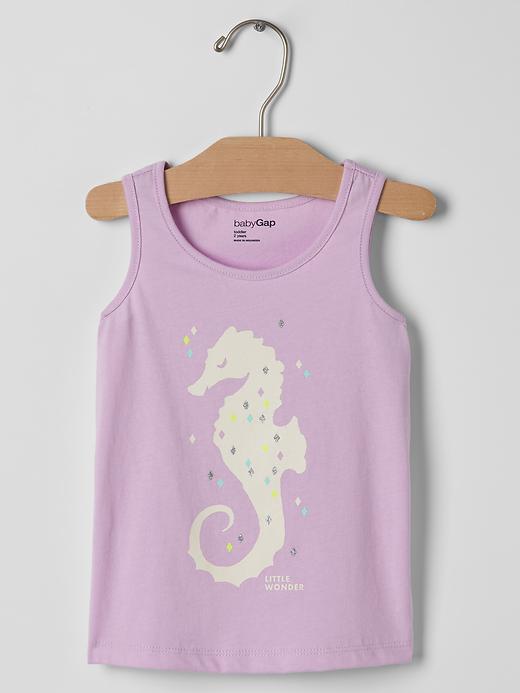 1 of 8 showing, with the color gauzy lilac of product Boardwalk graphic tank