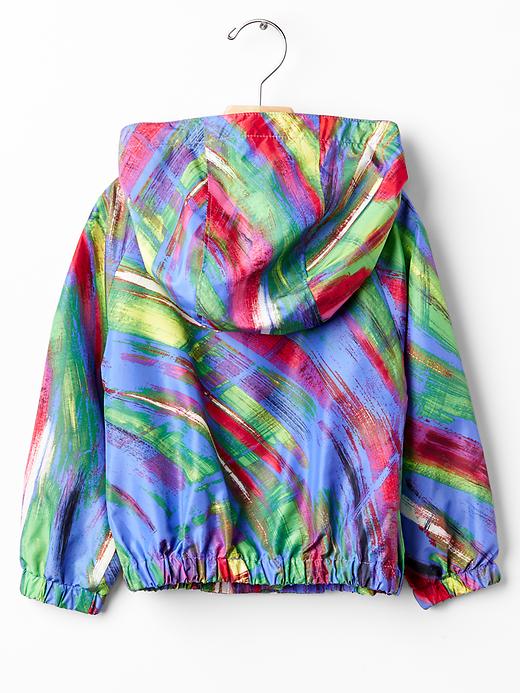 2 of 8 showing, with the color periwinkle plus of product GapFit toddler brush windbreaker