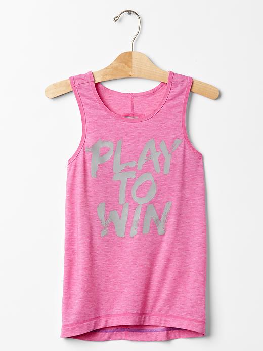 1 of 8 showing, with the color happy pink of product GapFit kids twist-back tank