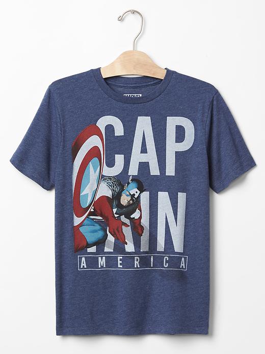 1 of 8 showing, with the color blue heather of product Marvel© hero tee